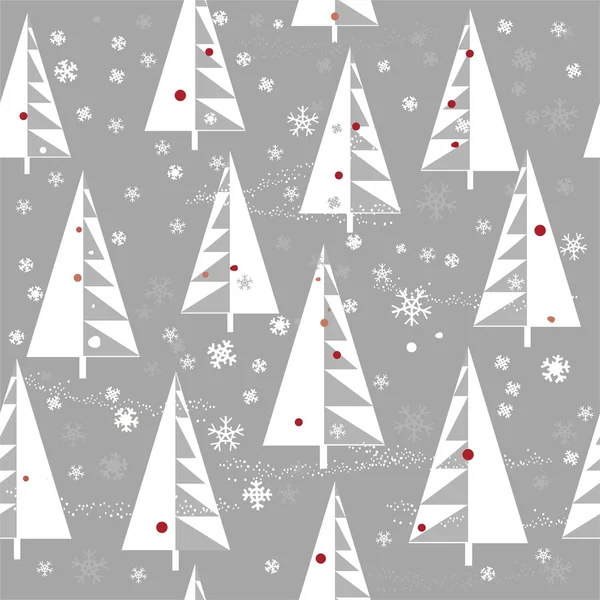Winter background with Christmas trees — Stock Vector