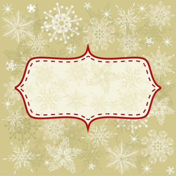 Seamless xmas background with banner — Stock Vector