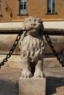 Lion statue decoration clipart