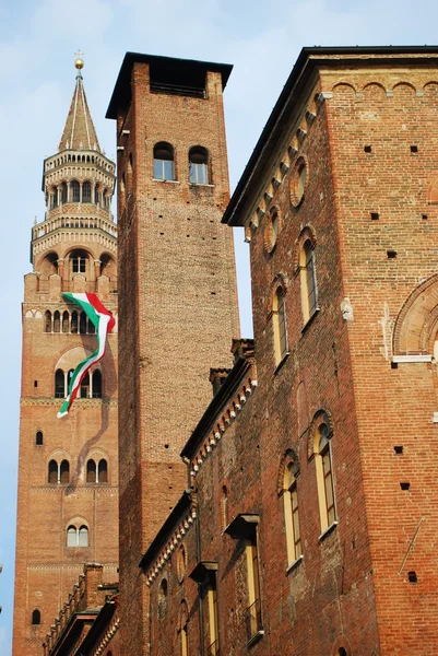 Catedral torre sino, Cremona — Fotografia de Stock