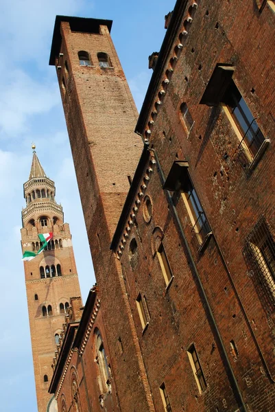 Catedral torre sino, Cremona — Fotografia de Stock