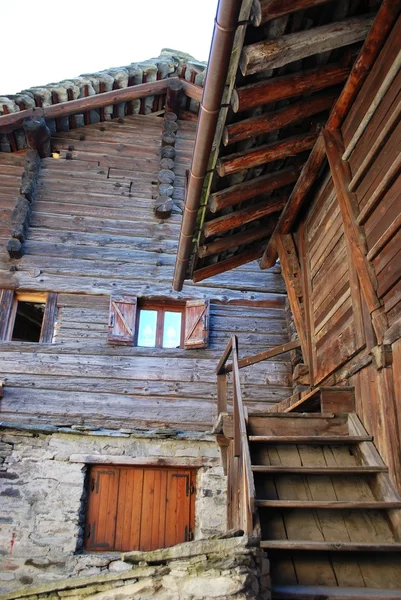 Drewnianym domku — Zdjęcie stockowe