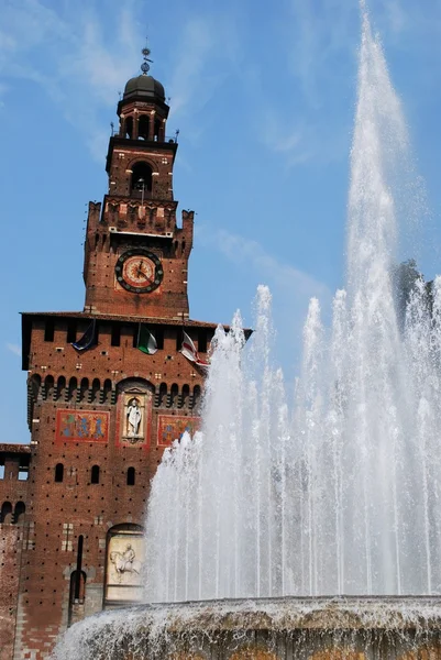スフォルツァ城、ミラノ — ストック写真