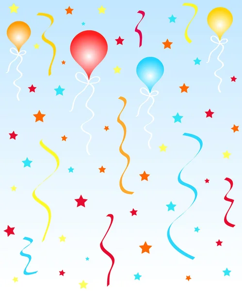 Luftballons und Sterne — Stockfoto