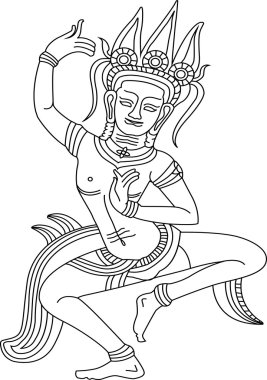 Apsara Outline clipart