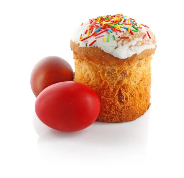 Stock image Easter bread and eggs