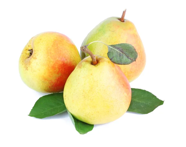 Pears with leaves — Stock Photo, Image