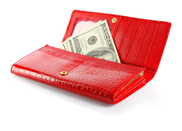 Dinero en bolso femenino —  Fotos de Stock
