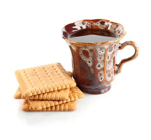 Cup of tea with biscuit — Stock Photo, Image