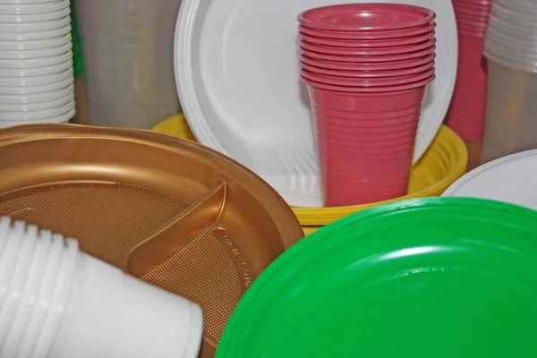 stock image Plastic dish-ware