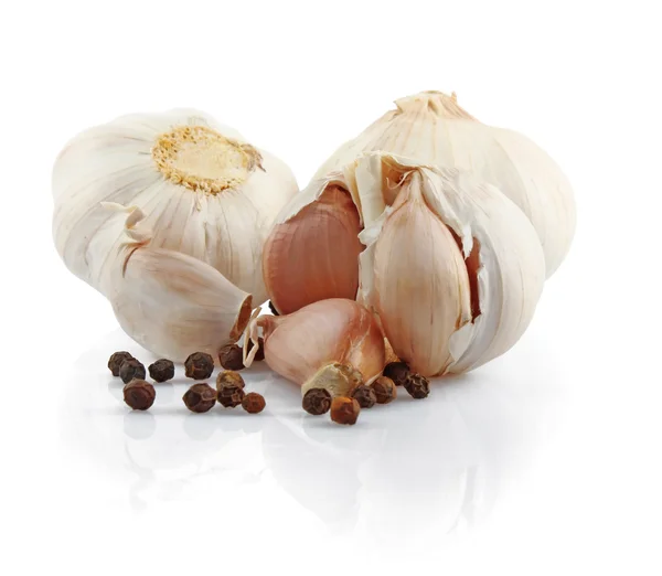 Garlic & pepper — Stock Photo, Image