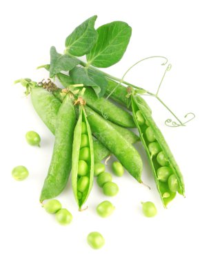 Fresh green pea in pod