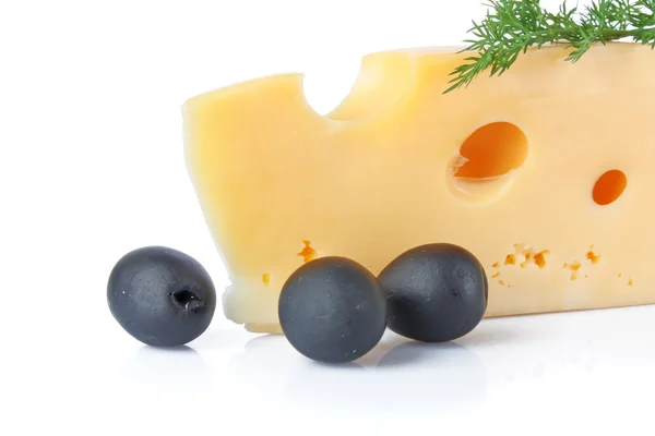Big piece of cheese background — Stock Photo, Image