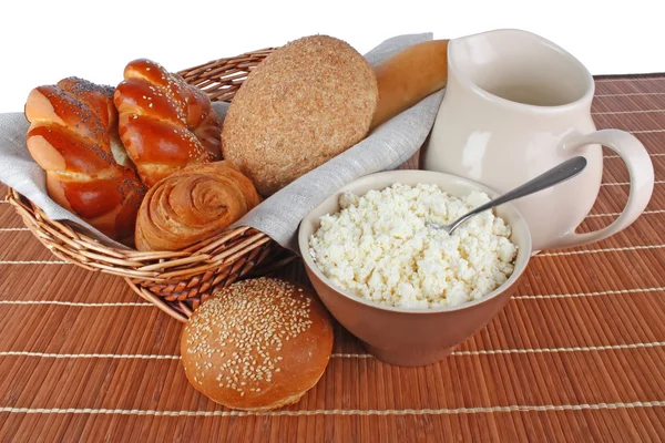 Stock image Bread and milk