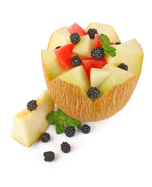 Melon med frukt — Stockfoto