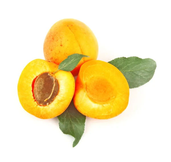 Apricots on white — Stock Photo, Image