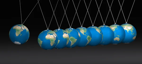 Balancing earth ball — Stock Photo, Image