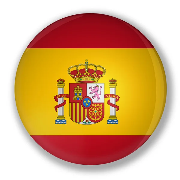 与西班牙国旗徽章 — 图库照片