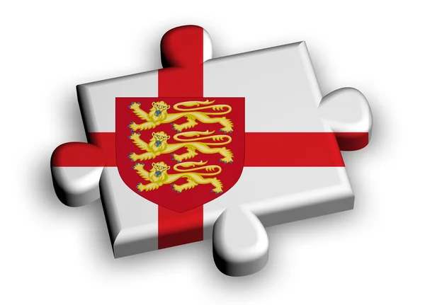 Kolor kawałek układanki z flagą Anglii — Zdjęcie stockowe