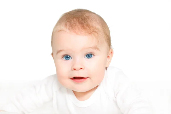 Porträtt av blå-eyd baby — Stockfoto