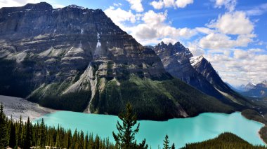 Peyto Lake in Rocky Mountains Canada clipart