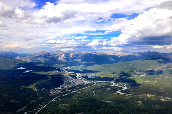 Jasper seen from Mount Whistlers — Stock Photo, Image
