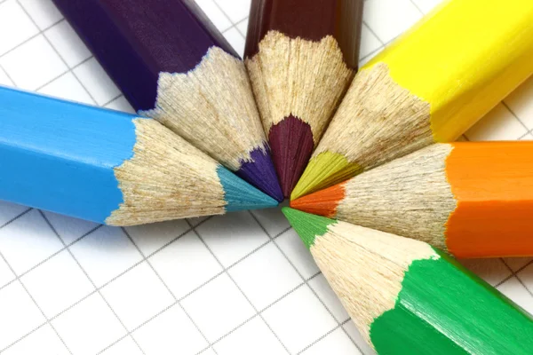 Lápices de color de cerca — Foto de Stock