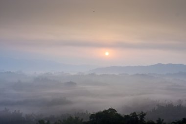 Beautiful cloudscape and mountains