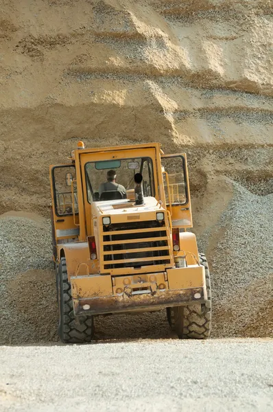 Bulldozer in quarry — Stock Photo, Image