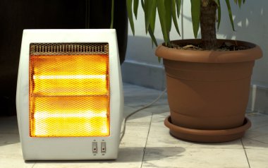 Electric heater and Pot clipart