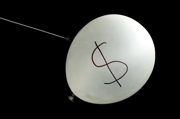 Balloon and symbol of dollars — Stock Photo, Image