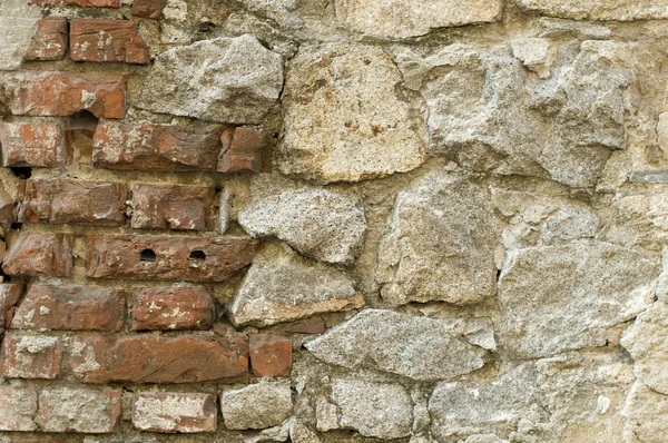 Vecchio muro di mattoni e pietre — Foto Stock