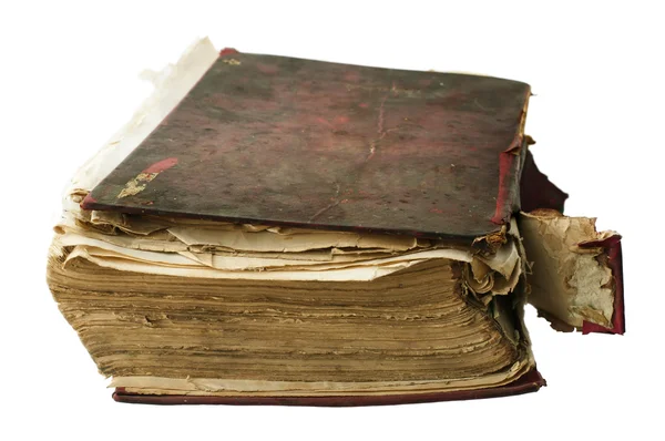 Фрагментована стара зношена книга — стокове фото
