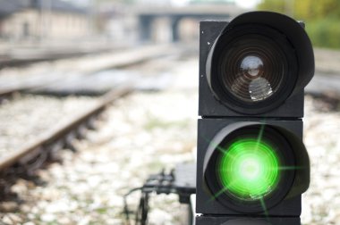 Traffic light shows red signal clipart