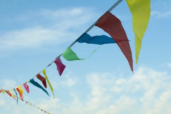 Многоцветные полосатые флаги — стоковое фото