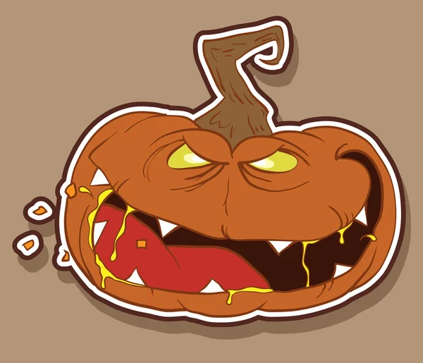 Wicked pumpkin for Halloween — Stock Vector