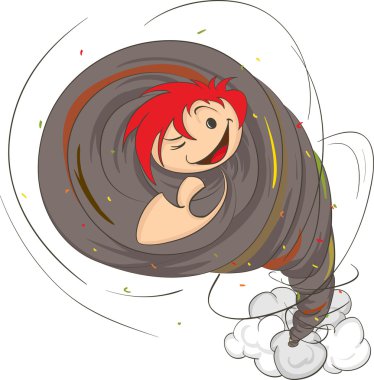 Boy tornado clipart