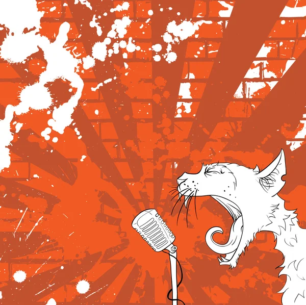 Katt sångare — Stock vektor