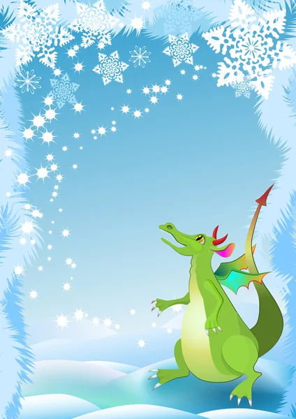 Dragon nouveau 2012 année symbole — Image vectorielle