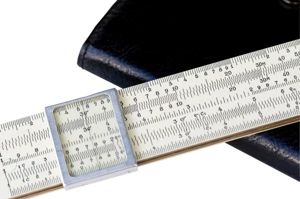 Scale ruler and moleskin — Stock Photo, Image