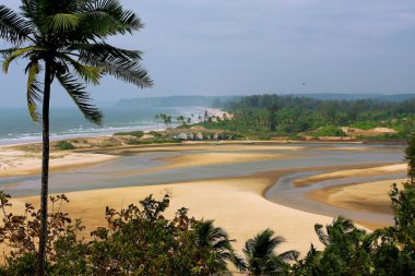 Paradise Beach on the south of Maharashtra state clipart