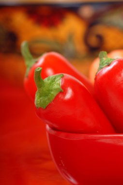 Variety of chili peppers clipart