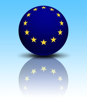 3D Avrupa Birliği bayrağı.