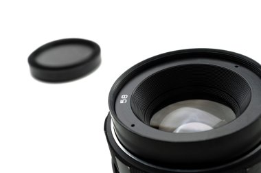 SLR Lens and Cap clipart