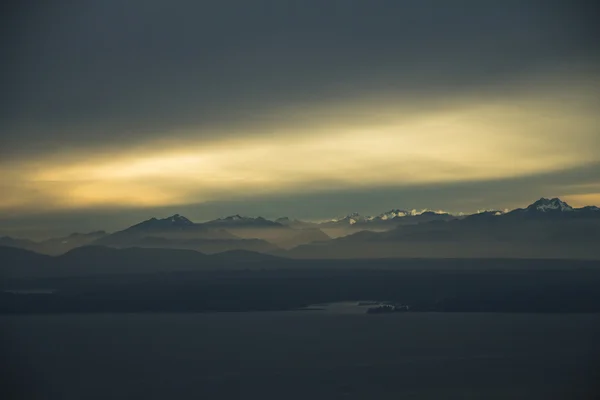 Sunset montaña aérea — Foto de Stock
