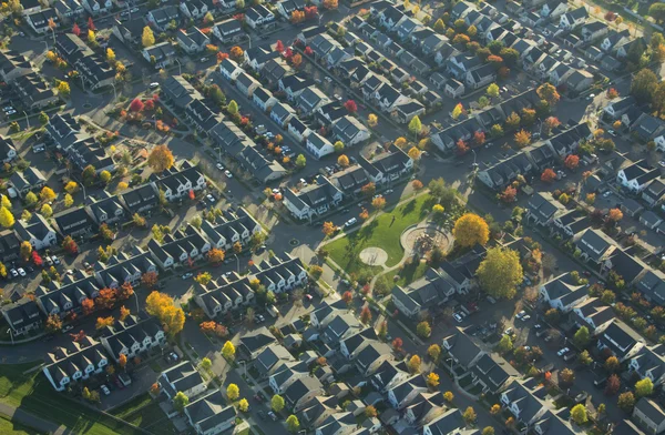 Sonbahar park ve banliyö mahalleye — Stok fotoğraf