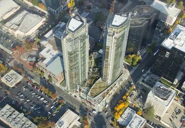 Stock image Twin Buildings - Aerial