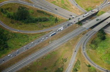 Highway Intersection - Aerial clipart