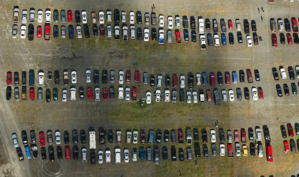 Car Parking Lot Aerial — Stock Photo, Image