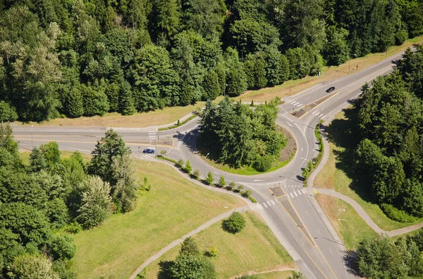 Large Roundabout - Aerial — Stock Photo, Image
